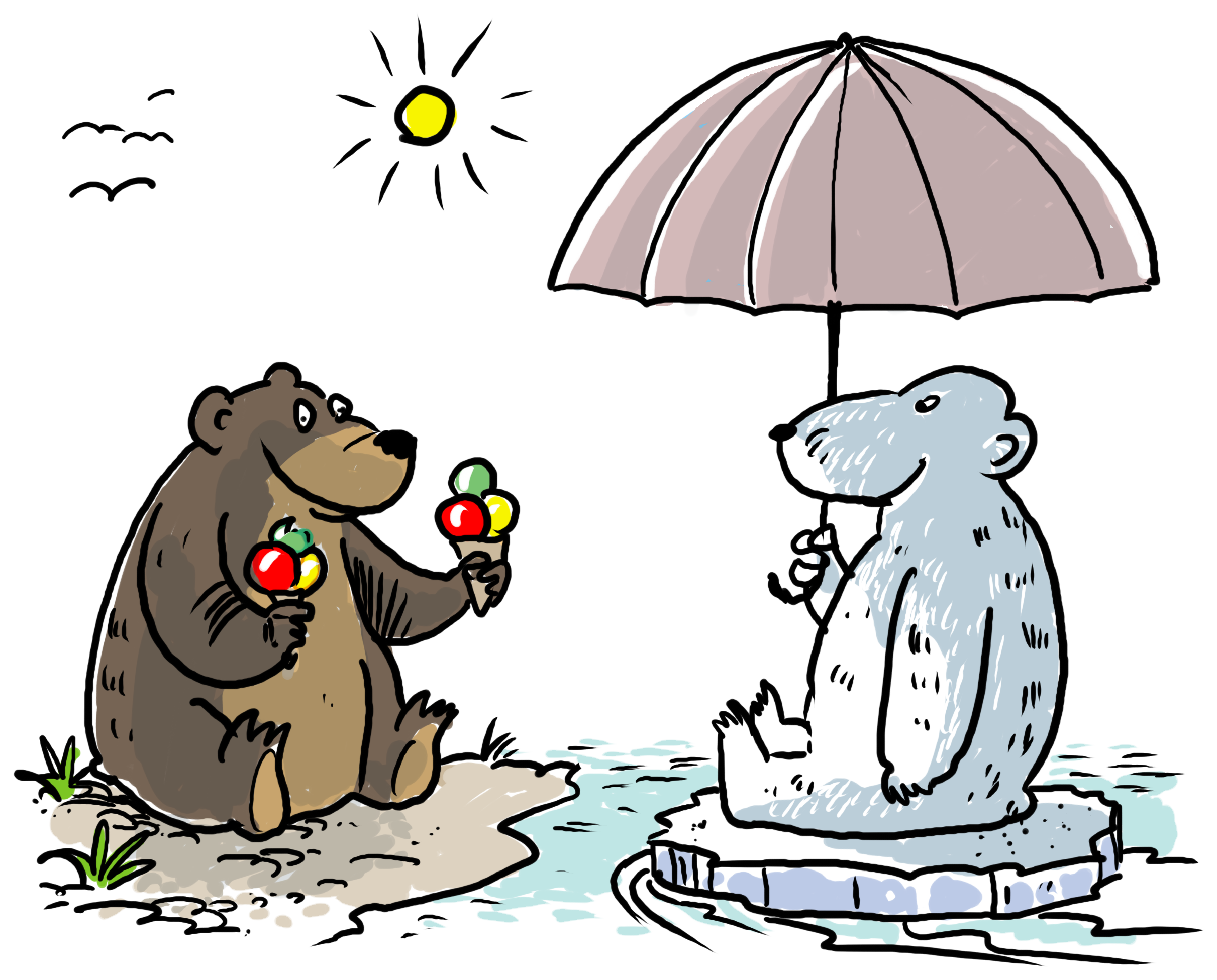 Ilustracja: dwa misie